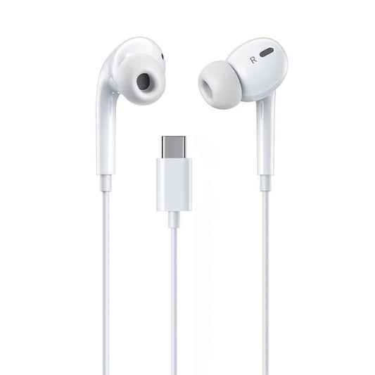 WK YB06 EARPHONES USB-C W/MIC WHITE