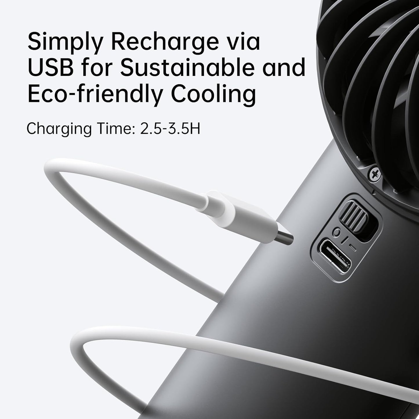Jisulife Portable Personal Fan LIFE 4 Grey