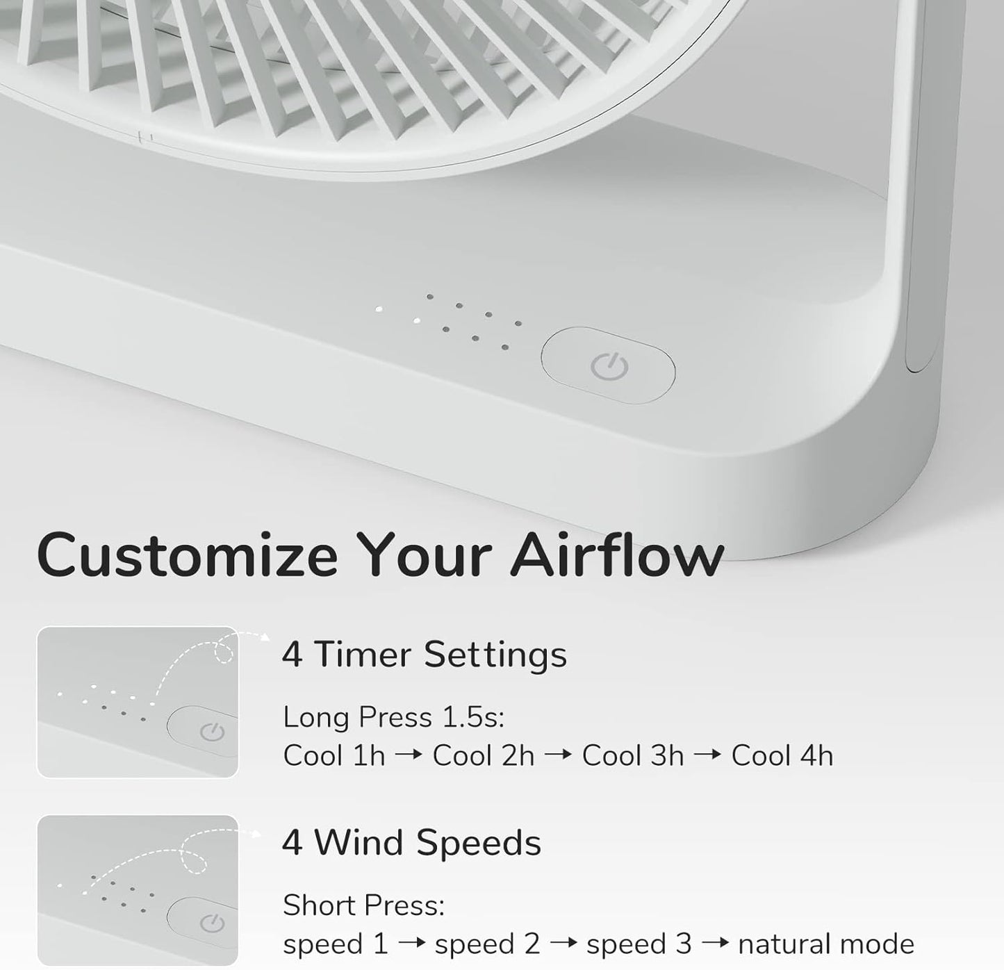 Jisulife Desktop Portable Fan FA27 Gray