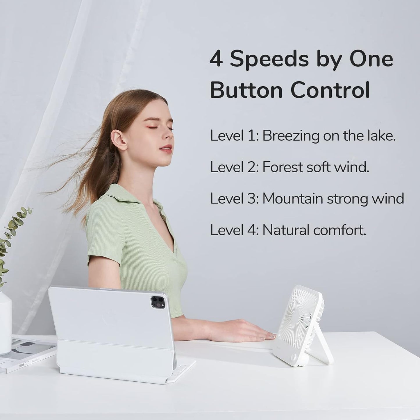 Jisulife Desktop Fan Powerbank Out FA26 White