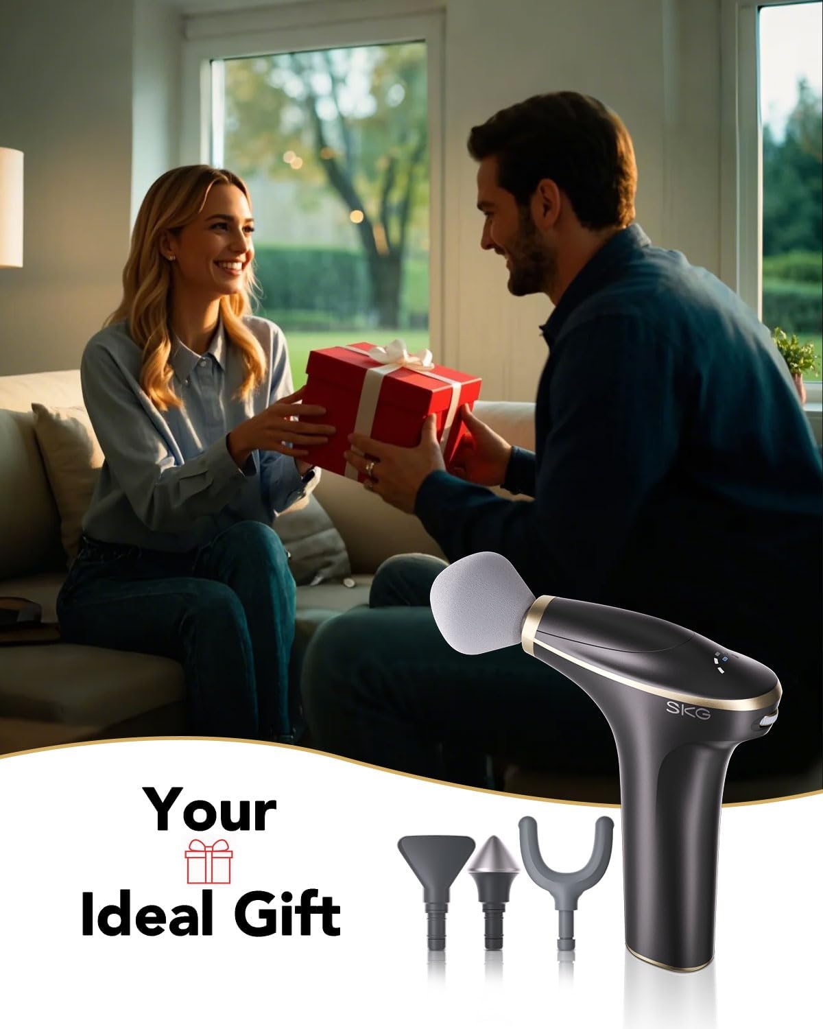 SKG Body Gun Massager 600-3200 RPM & LED Display FS700