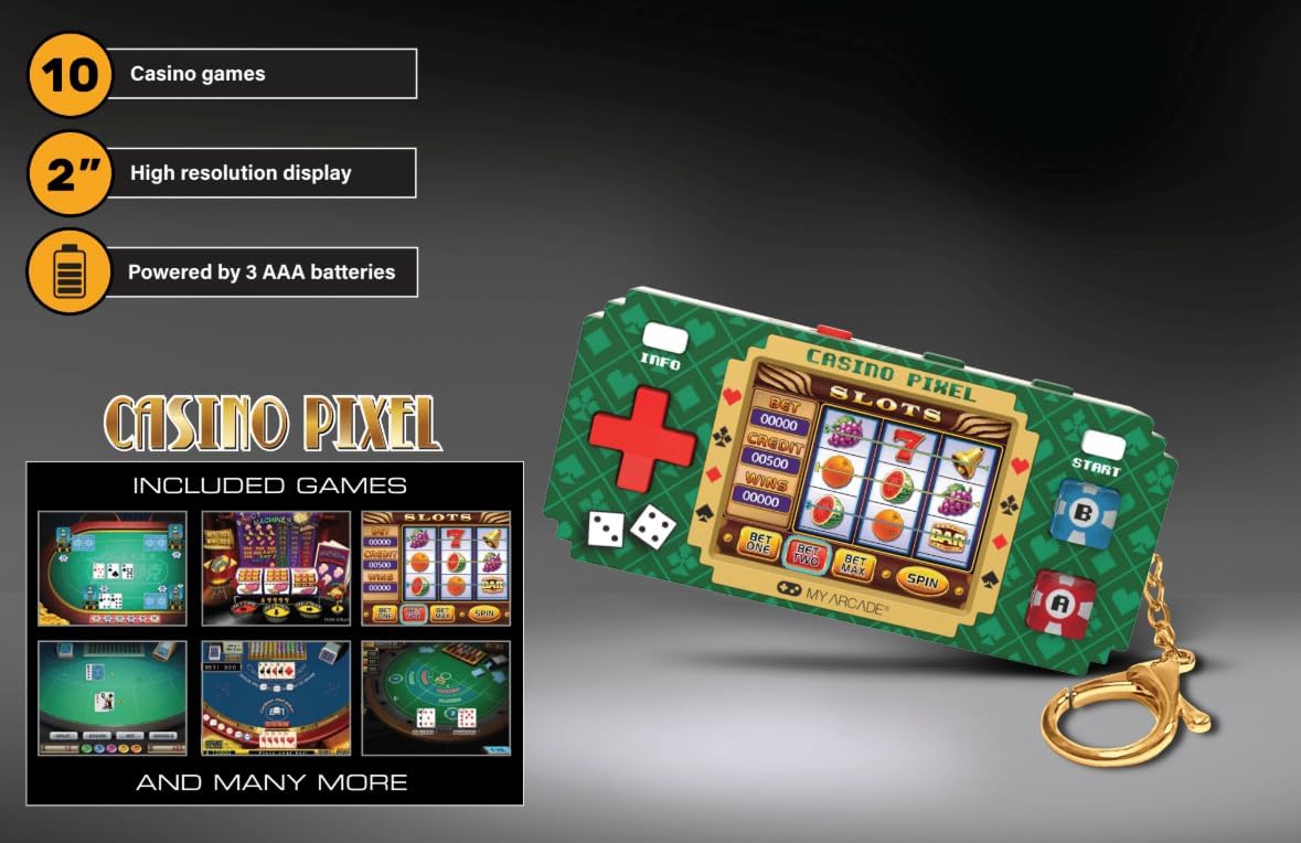 My Arcade PIXEL POCKET PRO CASINO (10 GAMES IN 1)