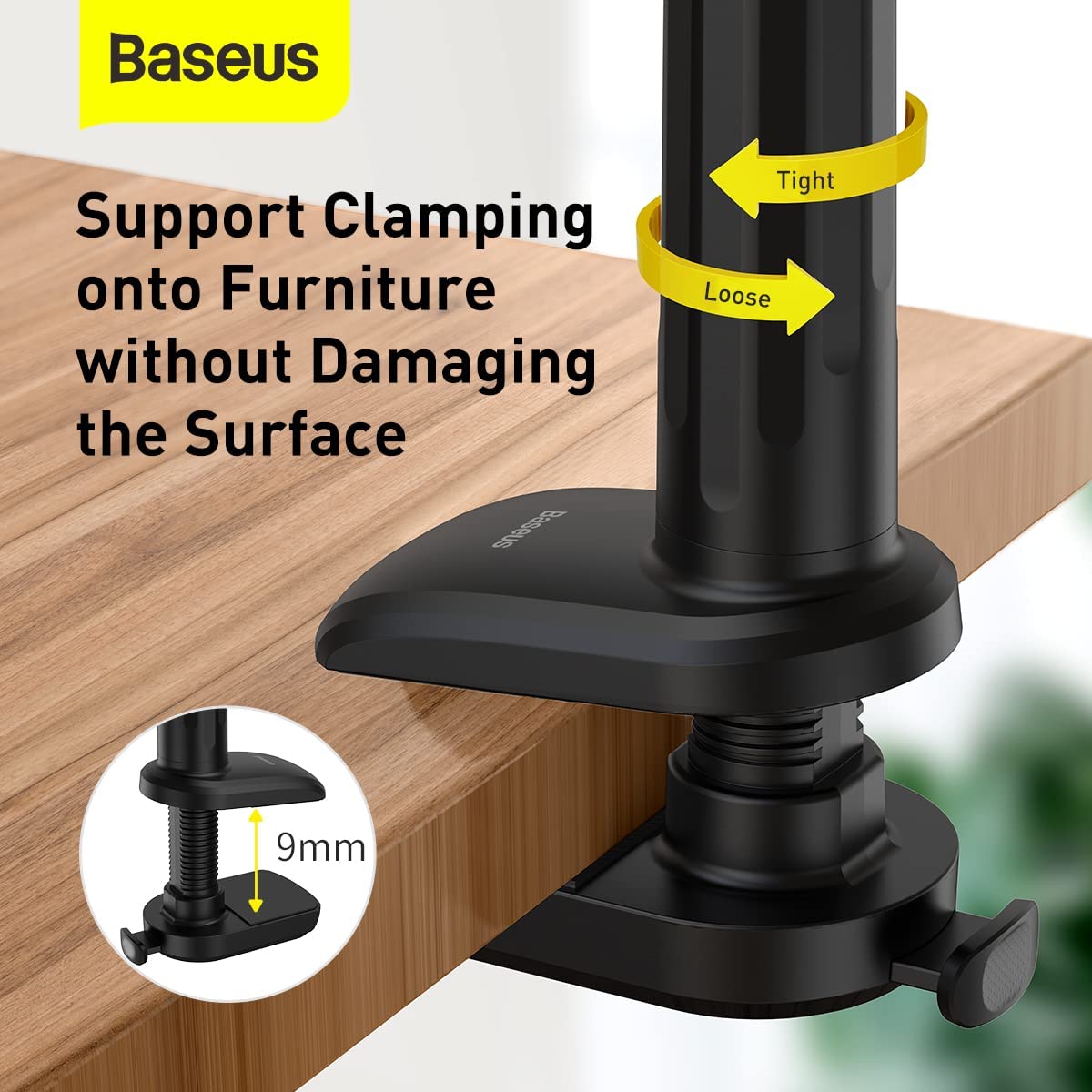 Baseus Stand Tablet with Clamp Rotary Adjustment Grey