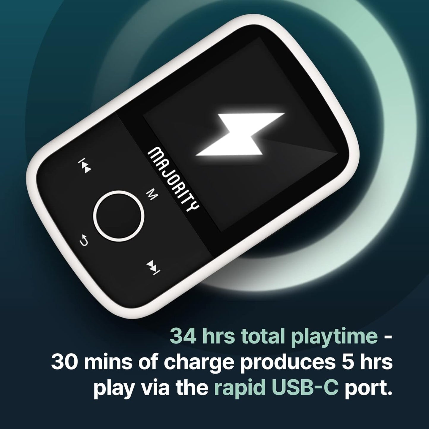 Majority Portable Bluetooth MP3 Player with 16GB Memory Including Earphones