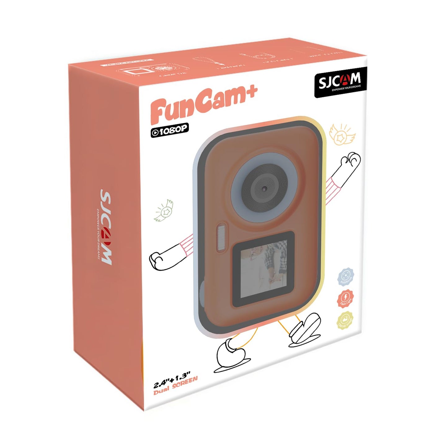 SJCAM FHD30FPS  Funcam+ Dual Screen Kids Action Camera 44MP