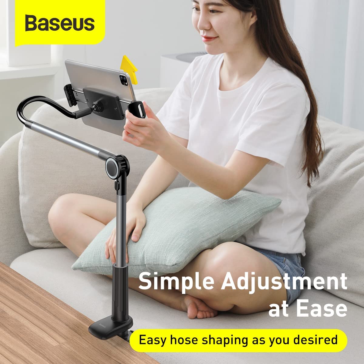 Baseus Stand Tablet with Clamp Rotary Adjustment Grey