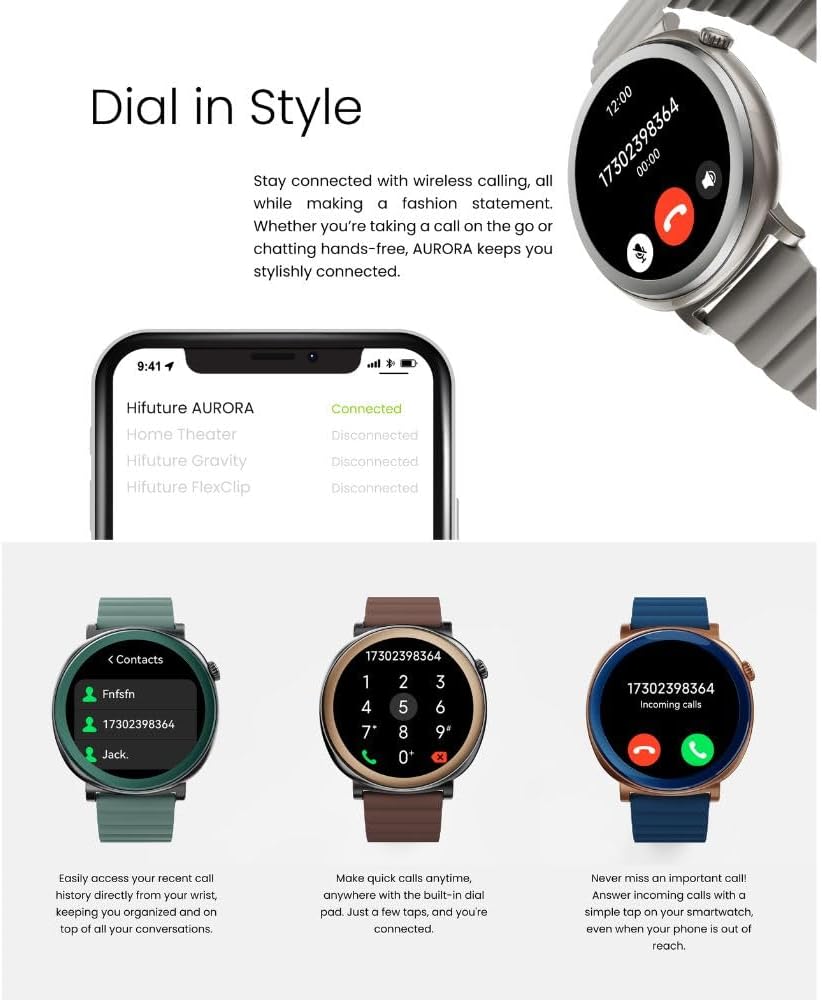 HiFuture Fashion SmartWatch AURORA White/Silver
