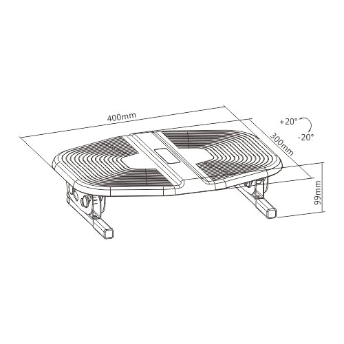 Brateck Ergonomic Foot Rest FR-11B Black