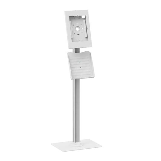 Brateck Tablet FloorStand PAD34-04 AntiTheft 10-11'' with Brochure Holder White