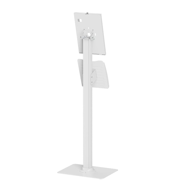 Brateck Tablet FloorStand PAD34-04 AntiTheft 10-11'' with Brochure Holder White