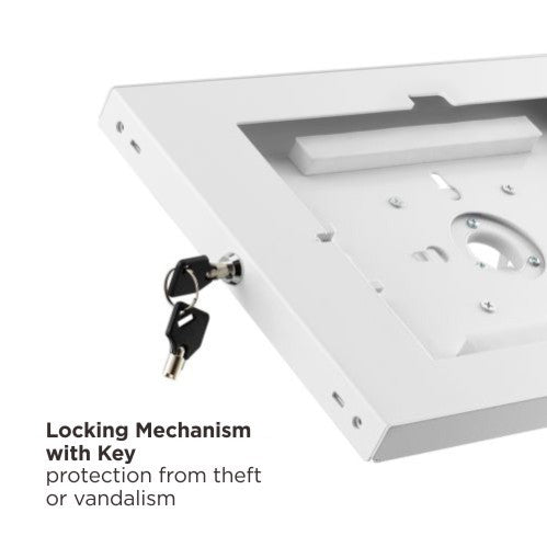 Brateck Tablet FloorStand PAD34-04 AntiTheft 10-11'' with Brochure Holder White