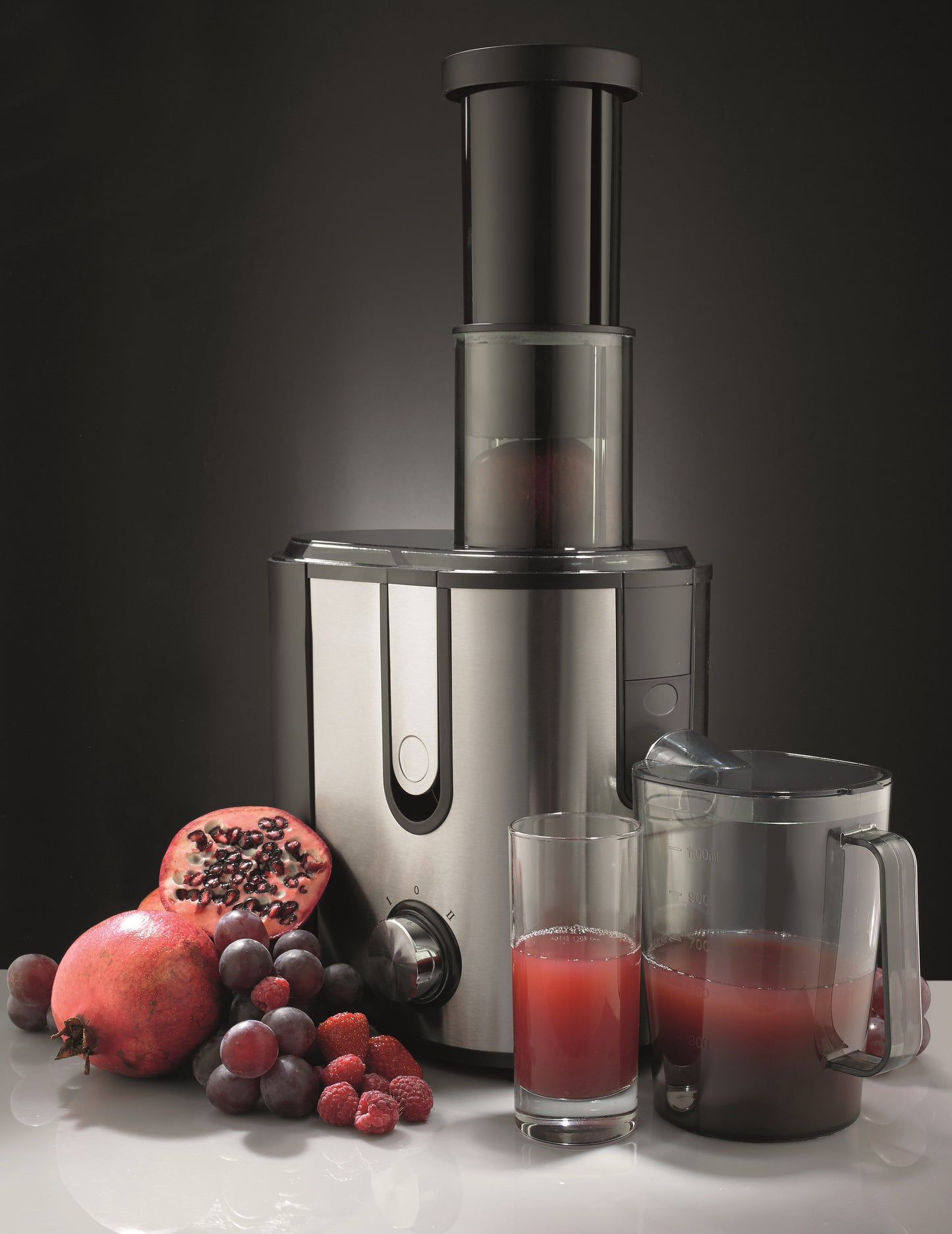 Gorenje Kitchen Juicer 900W 1.5L Pulp Container XXL Tube JC900E Inox/Black