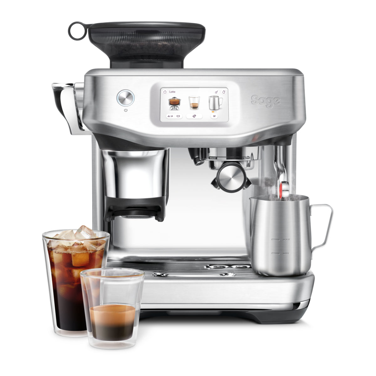 SAGE SES882BSS4GUK1 the Barista Touch Impress Espresso Machine