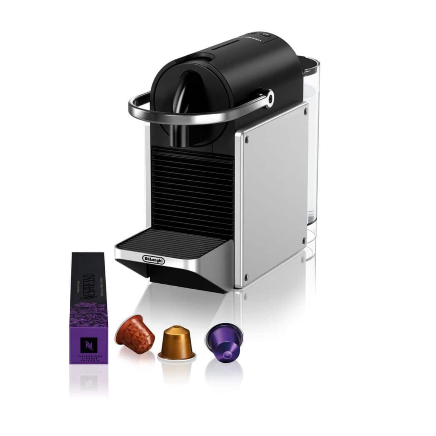 DELONGHI EN127.SAE Pixie Capsule Coffee Machine Silver