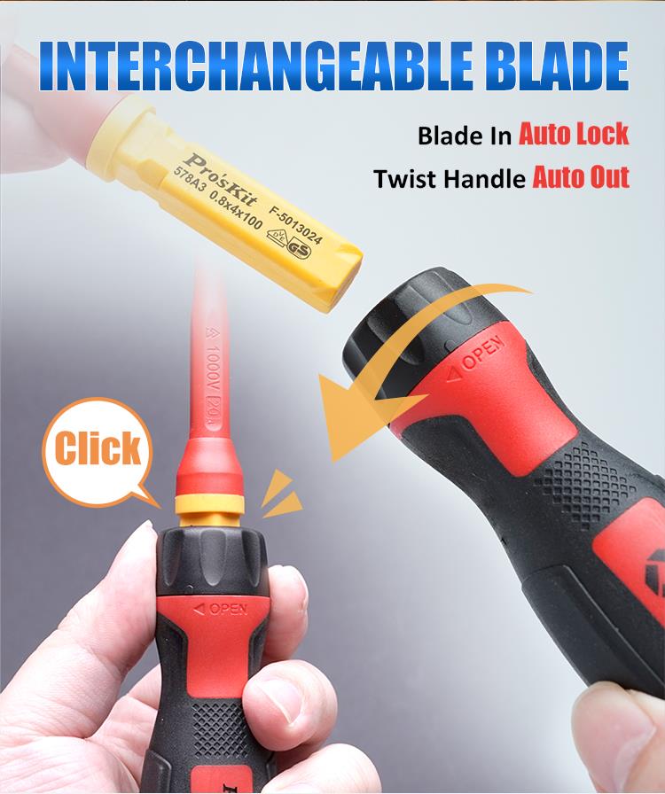 Proskit SD-V861 VDE Insulated Screwdriver Set of 13 pcs & Carry Case
