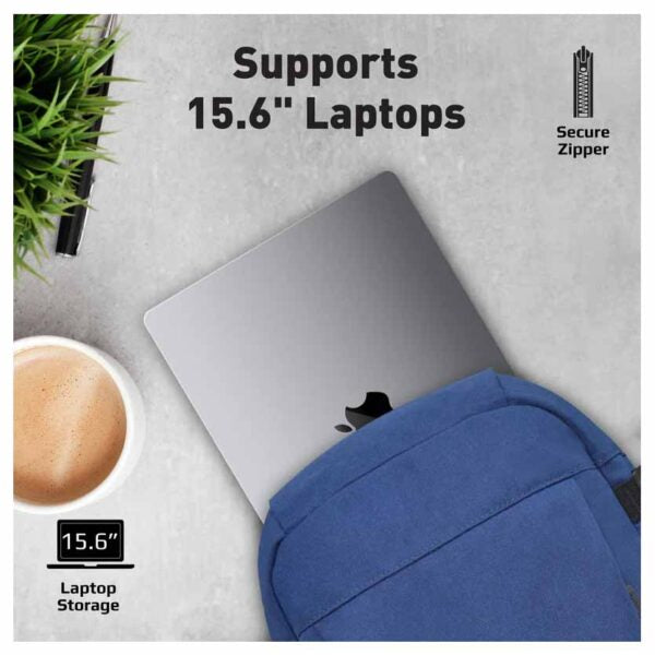 PROMATE BIRGER.BLUE 15.6″ BACKPACK LAPTOP COMFORTSTYLE W/LARGE COMPARTMENTS