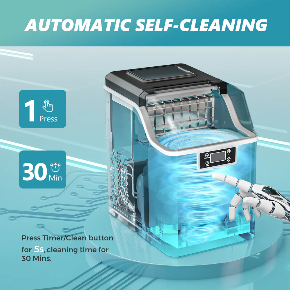 Euhomy IM004-NBL Ice Maker 20.4 kg Silver