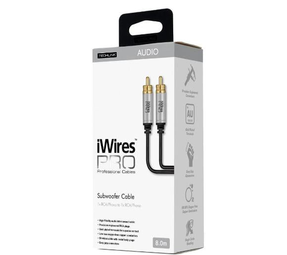 Techlink 711058 iWiresPro Subwoofer RCA 8.0m