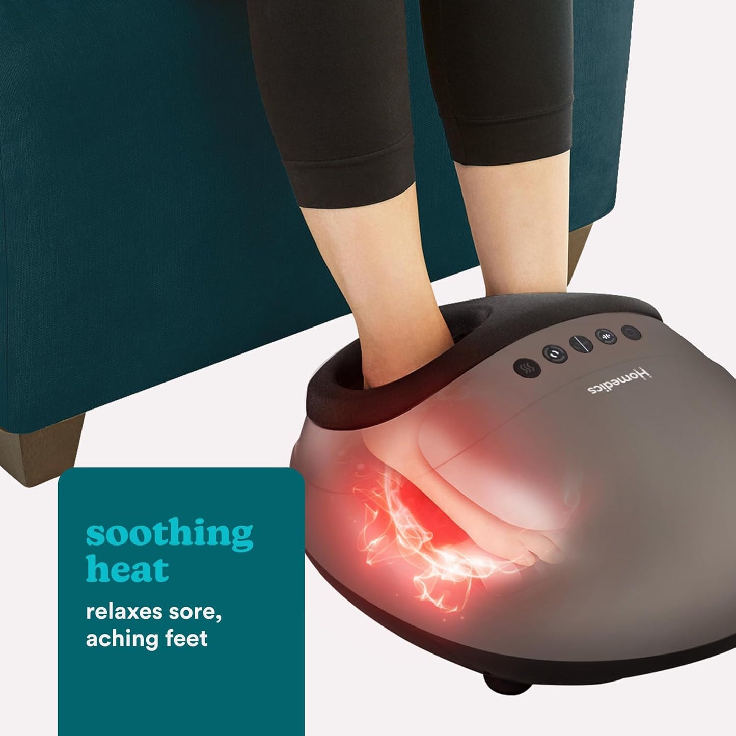 HoMedics Foot Massager Deep Kneading Shiatsu & Air Compression FMS-350HGY