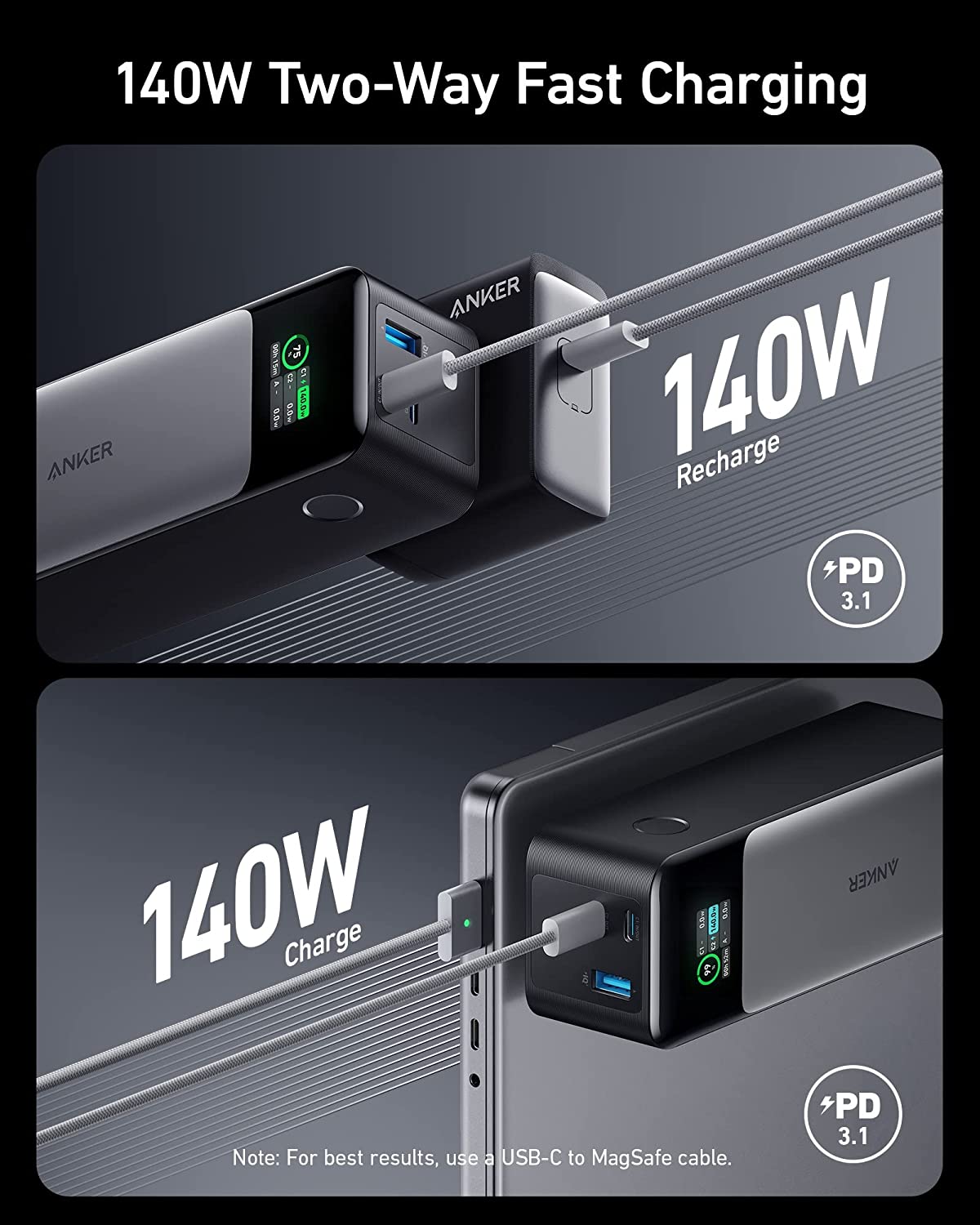 Anker Mobile Powerbank 24000 PD3.1 140W Powercore 24K