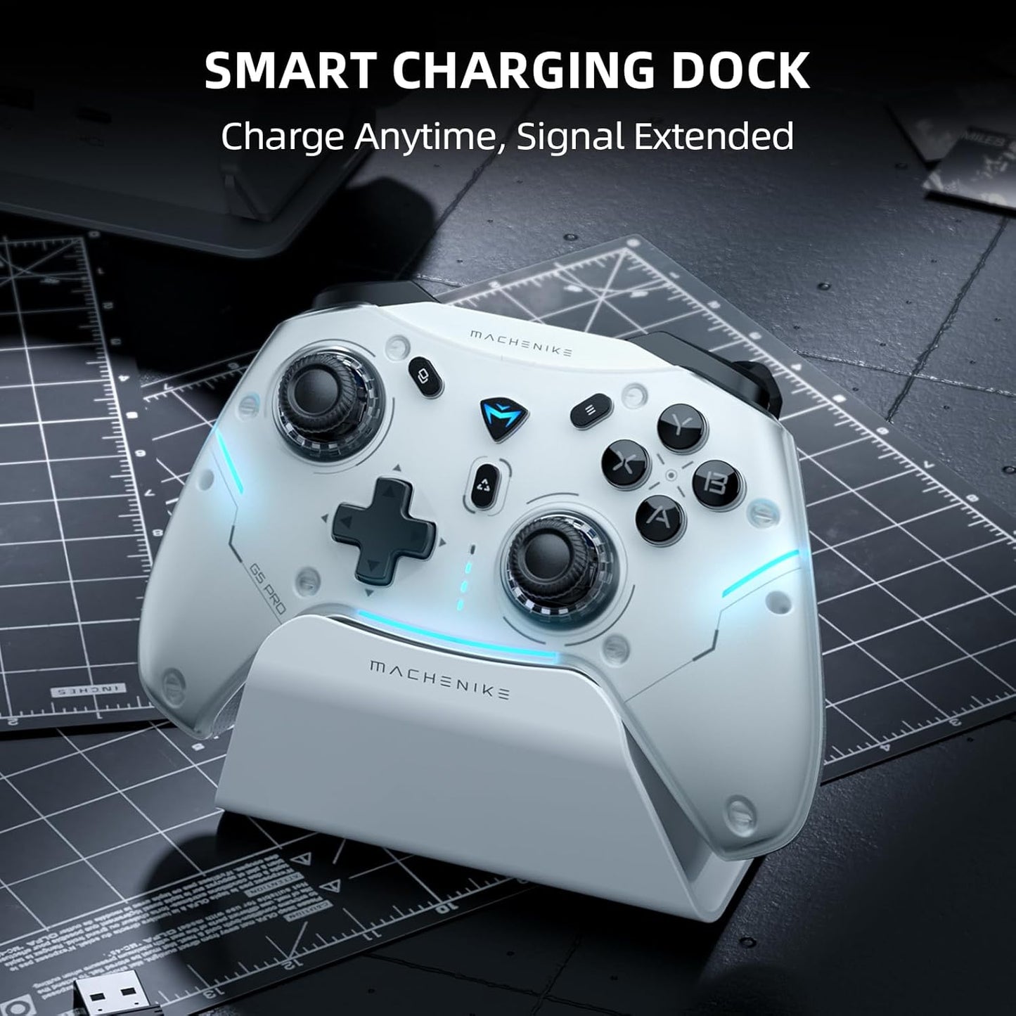 Machenike PC Gamepad G5 PRO Max SE Tri-mode 2.4GHz-BT-USB C With Charging Base