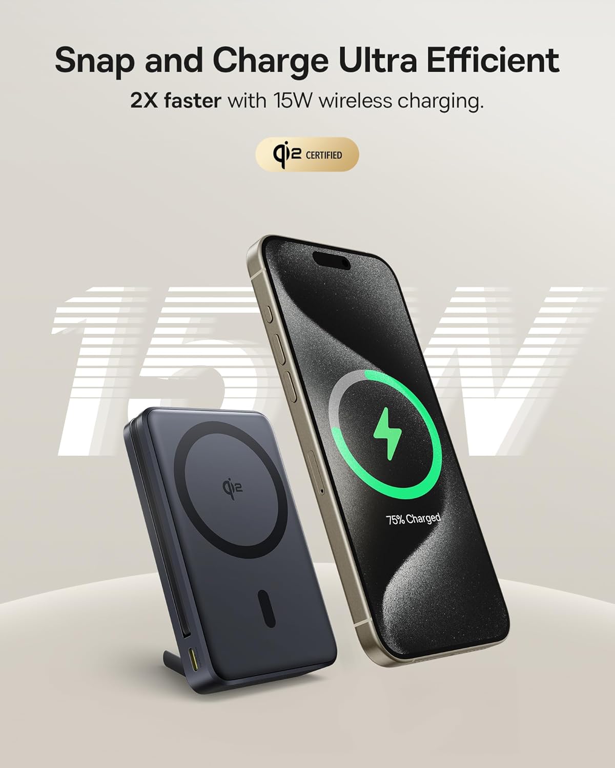 Baseus Powerbank Wireless 45W 10000mAh NOMOS Qi2-Stand Black