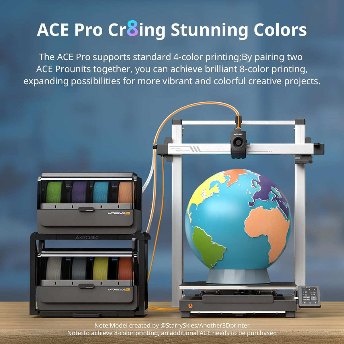 Anycubic 3D Printer Kobra 3 Max Combo Multicolor With Ace Pro Filament Box with Drying Capability