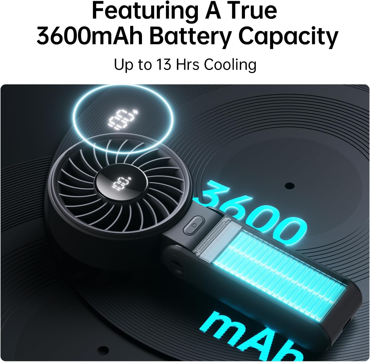 JisuLife Handheld Fan 7 3600mAh Black