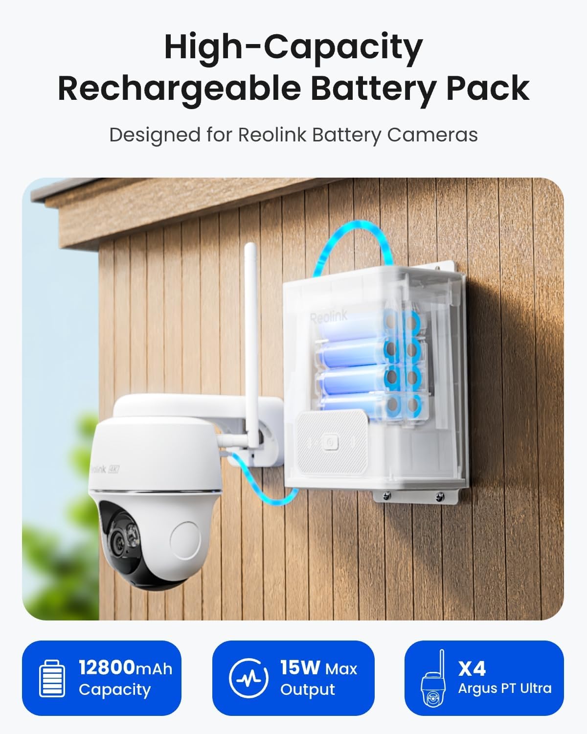 Reolink BPS Battery Pack for Battery Cameras White 12800mah (Type C)