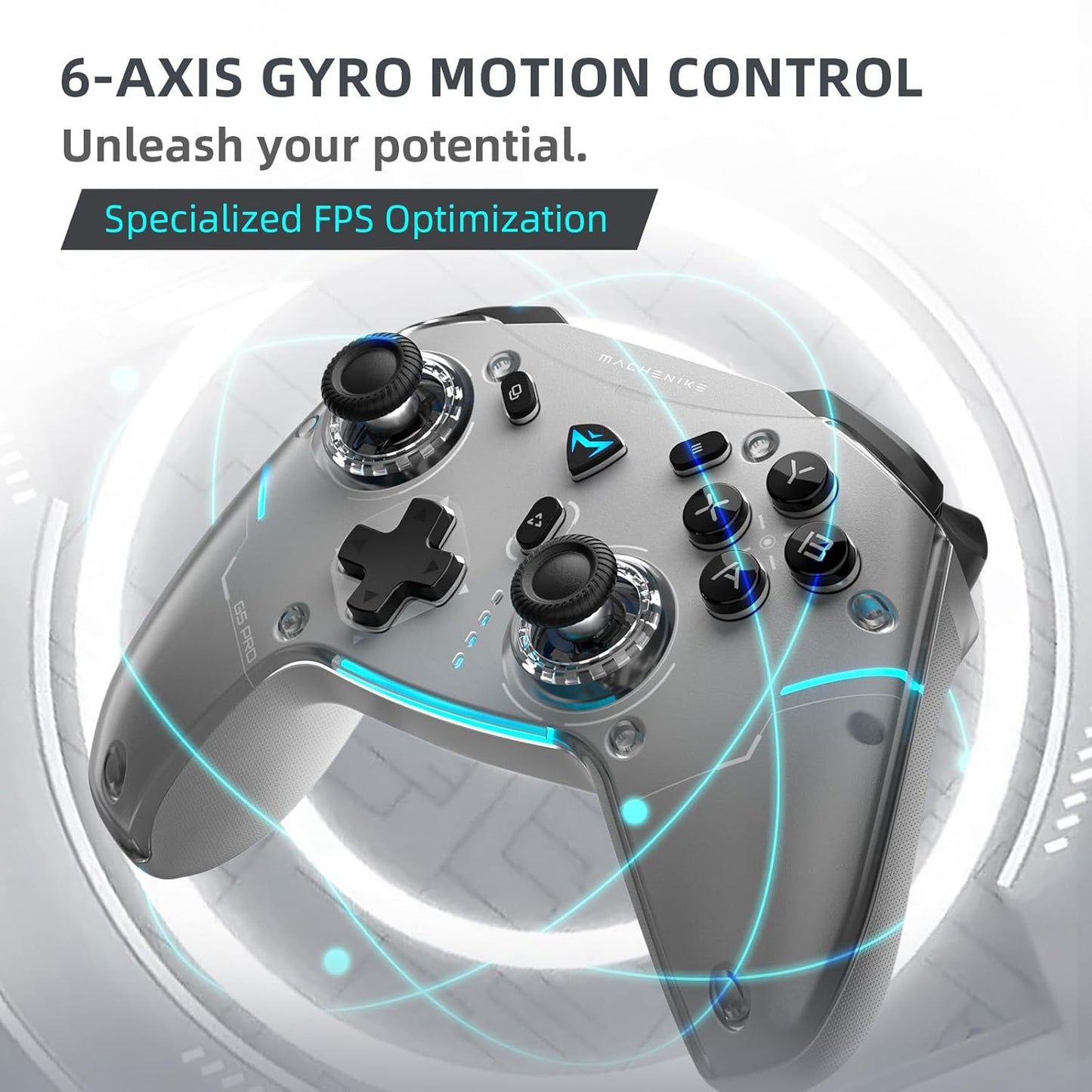 Machenike PC Gamepad G5 PRO Max SE Tri-mode 2.4GHz-BT-USB C With Charging Base