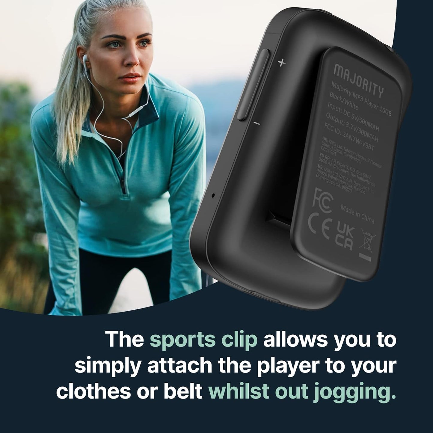 Majority Portable Bluetooth MP3 Player with 16GB Memory Including Earphones