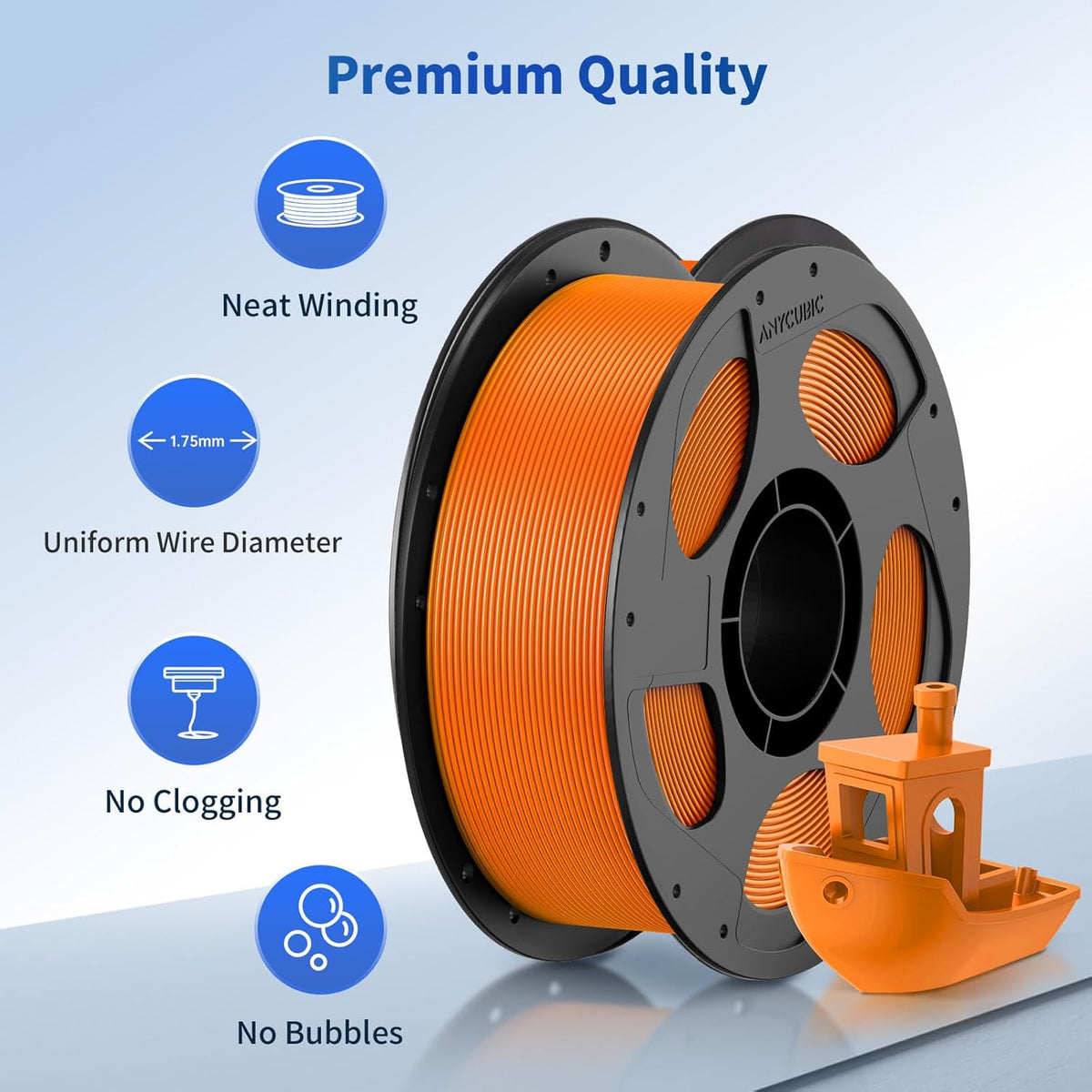 Anycubic PLA Basic Filament Texture Orange 1Kg
