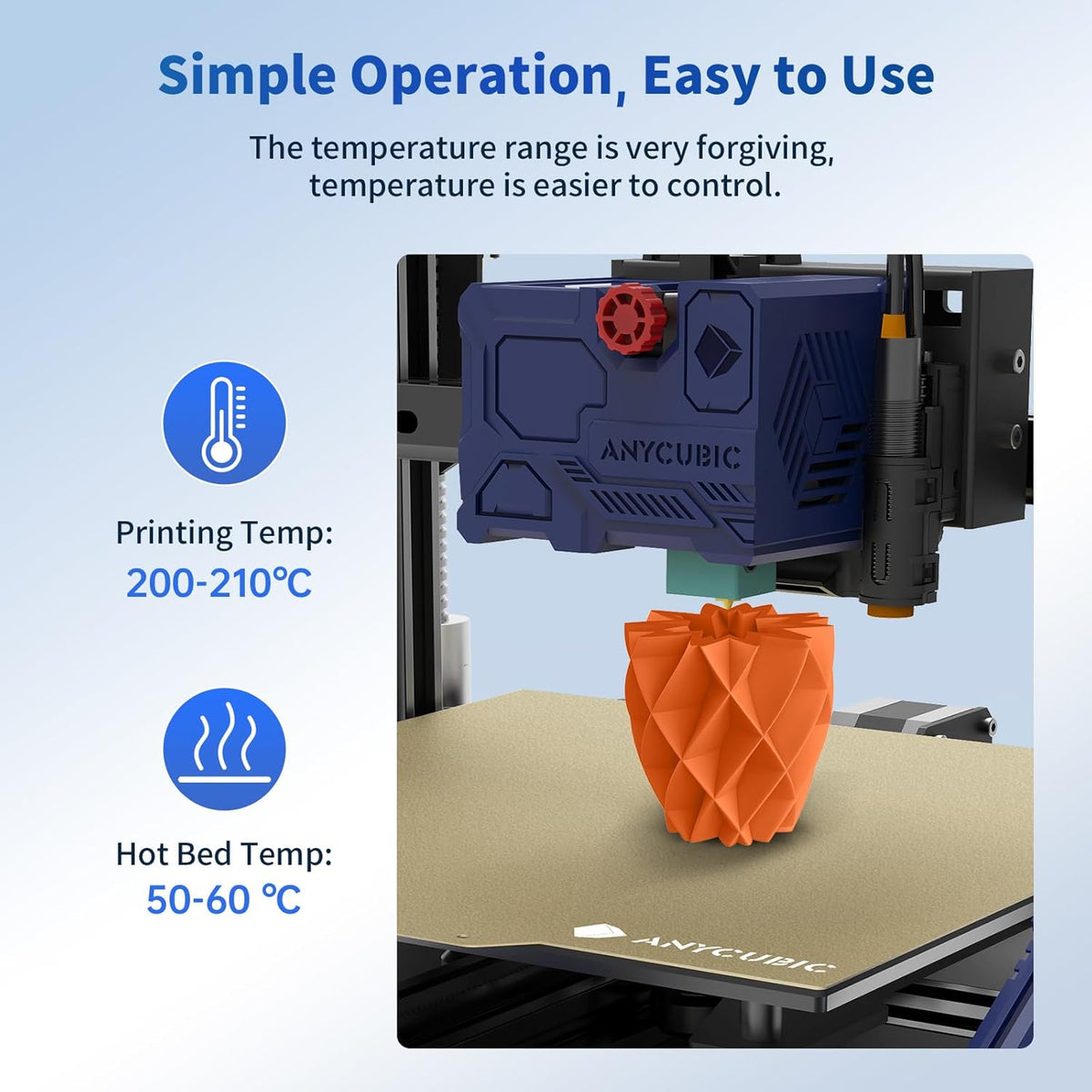 Anycubic PLA Basic Filament Texture Orange 1Kg