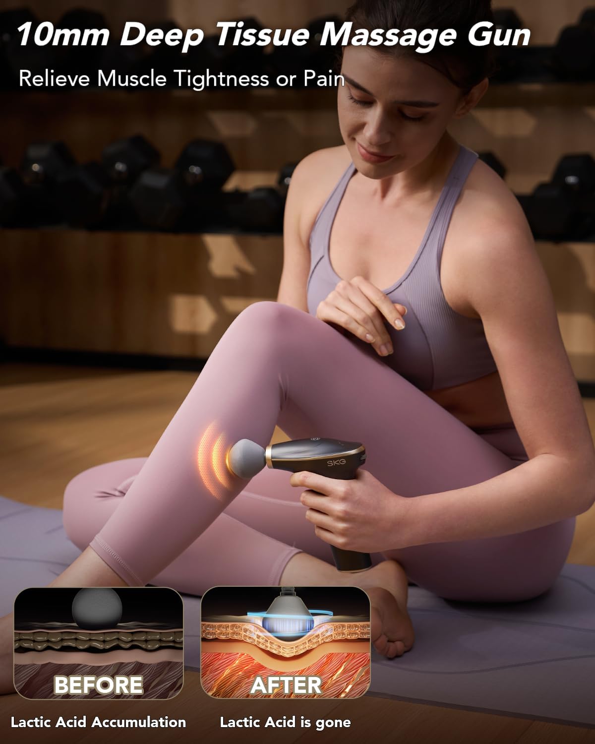 SKG Body Gun Massager 600-3200 RPM & LED Display FS700