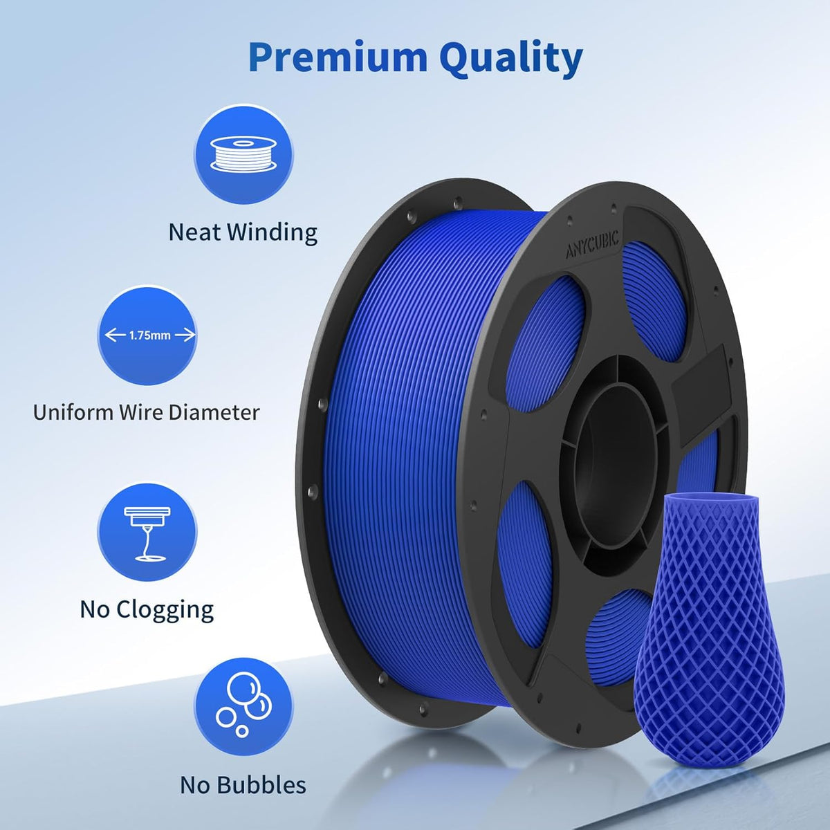 Anycubic PLA Basic Filament Texture Blue 1Kg