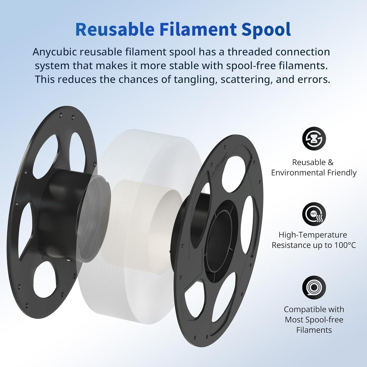 Anycubic PLA Basic Filament Black 1Kg
