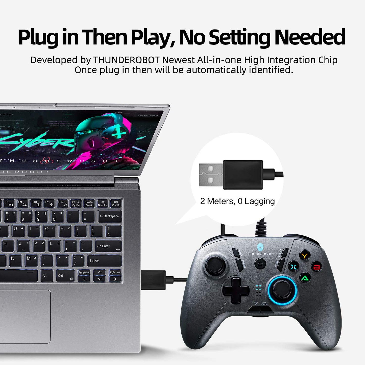 Thunderobot G30 PC Gamepad With Vibration