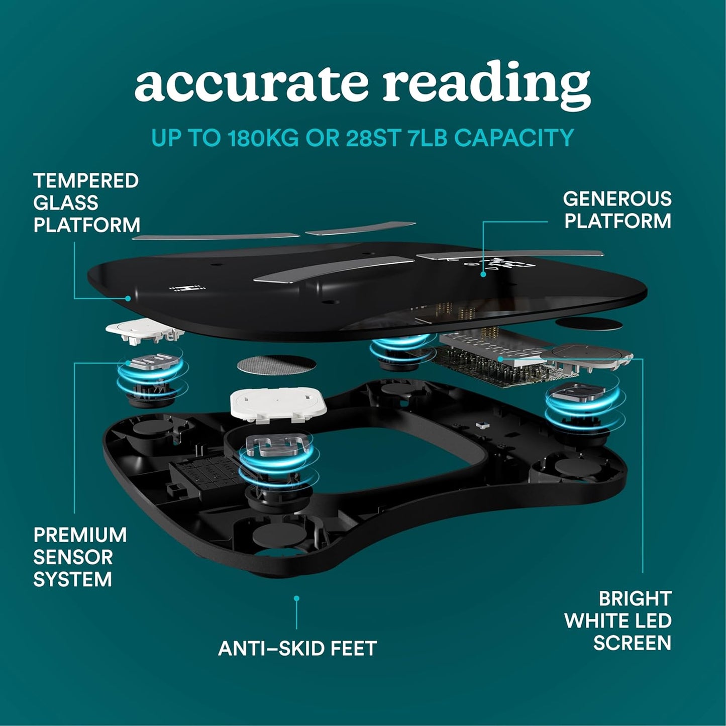 HoMedics SCL-BC145 Body Scale Essential with Body Comp Analyser  Black