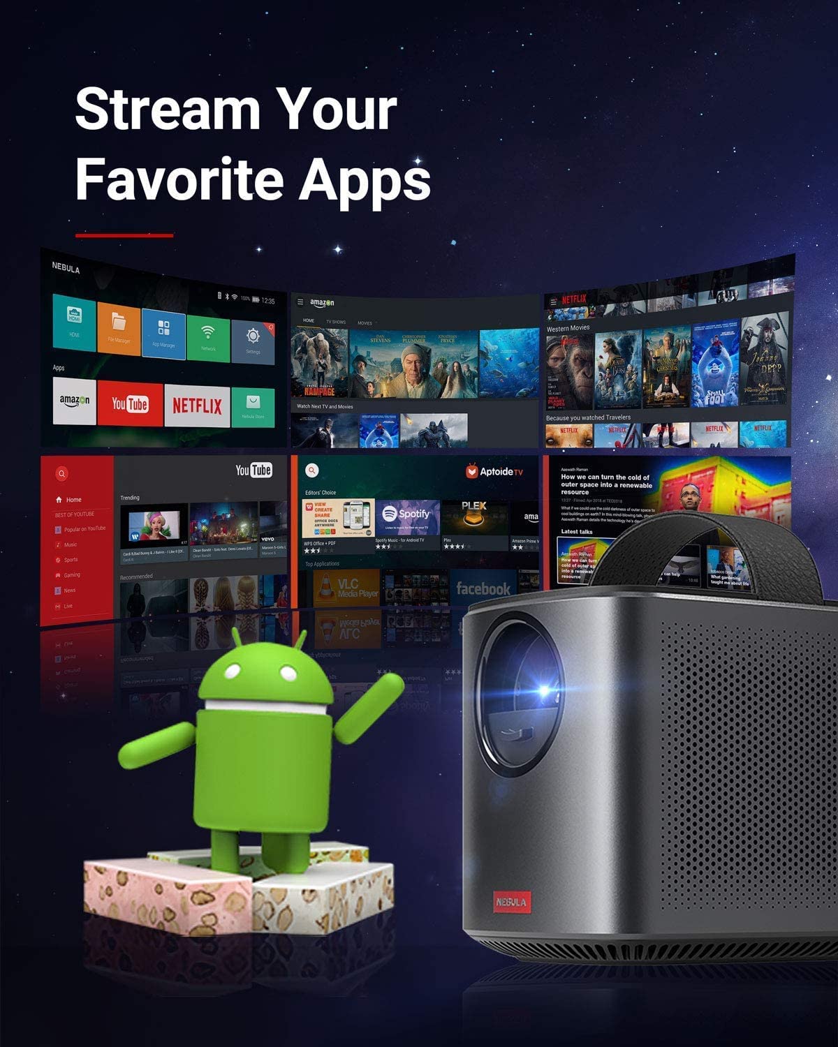 Anker Nebula Mars 2 Pro Mini Portable Android HD Projector