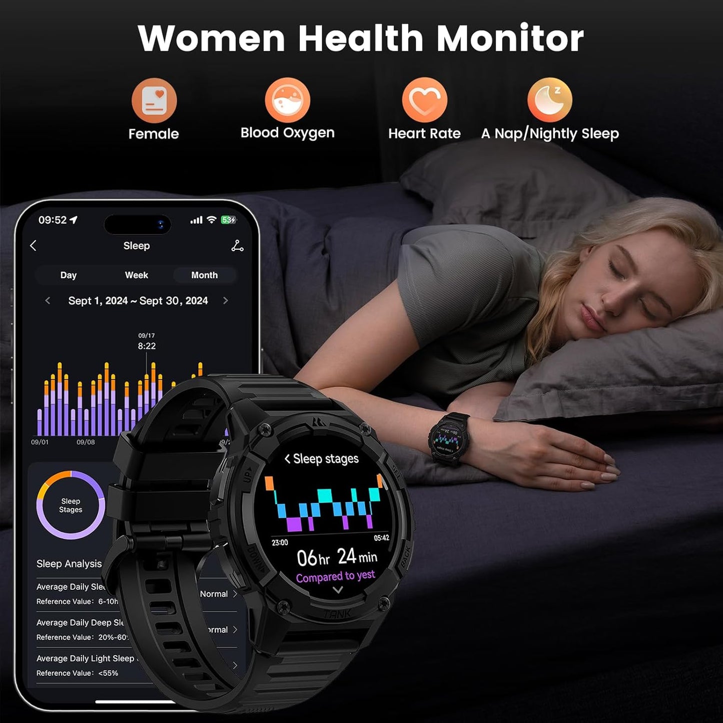 Kospet TANK S2 Rugged Smartwatch GPS Silicone Black