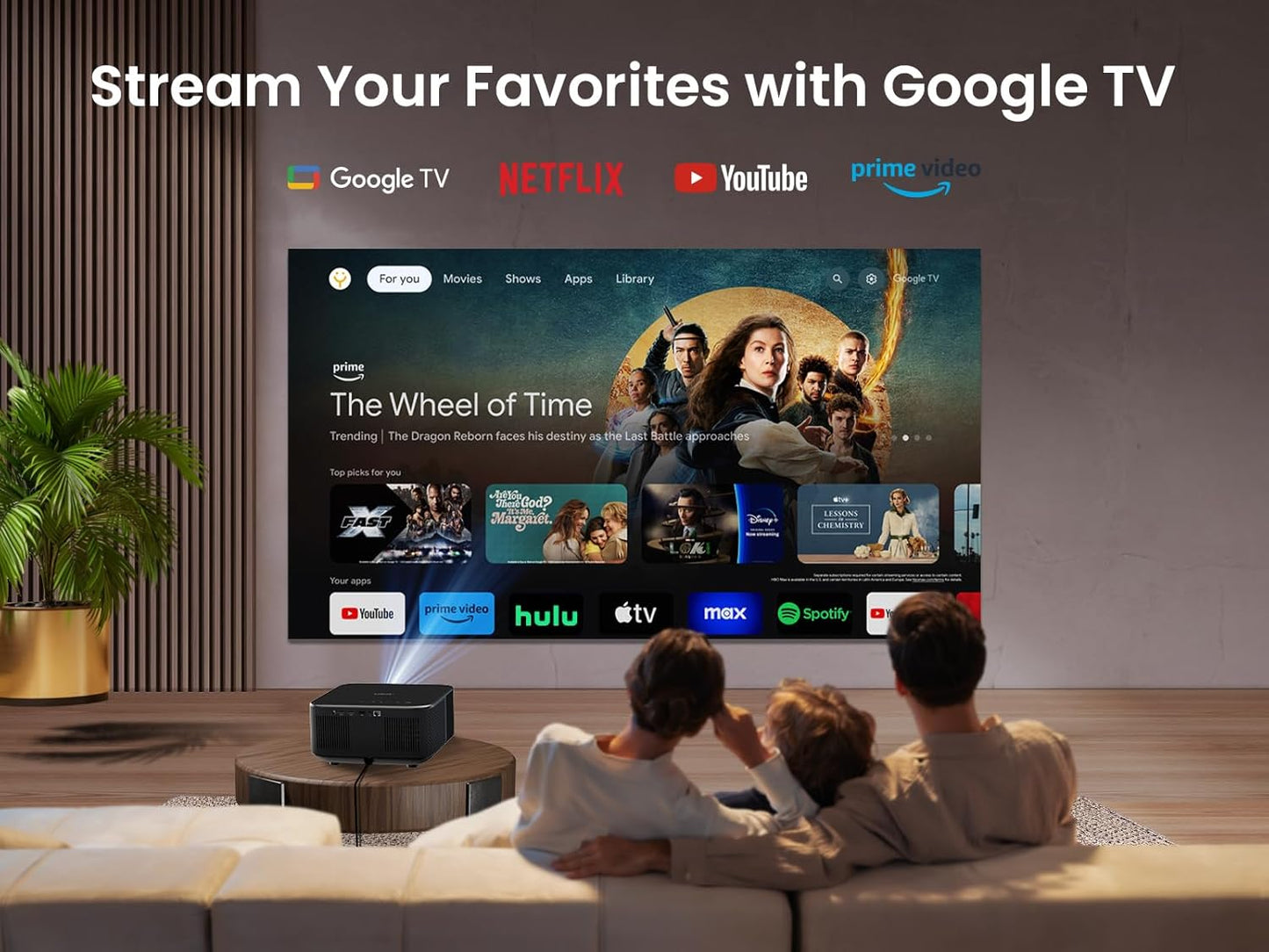 Yaber K3 Full HD Smart Google TV Projector Alexa WiFi6 BT/NFC 30W JBL Sound 1600 Ansi