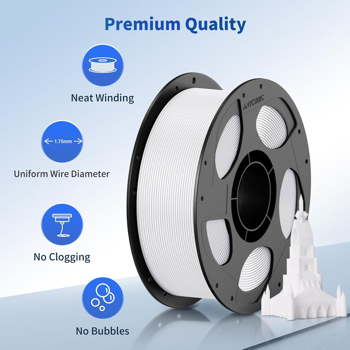 Anycubic PLA Basic Filament White 1Kg