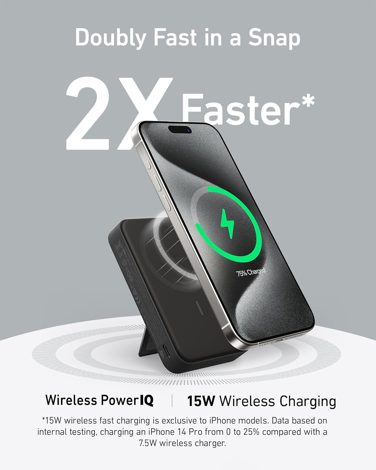 Anker Mobile Powerbank 10000 MagGo 633 Wireless 15W, with 27W USB C Black