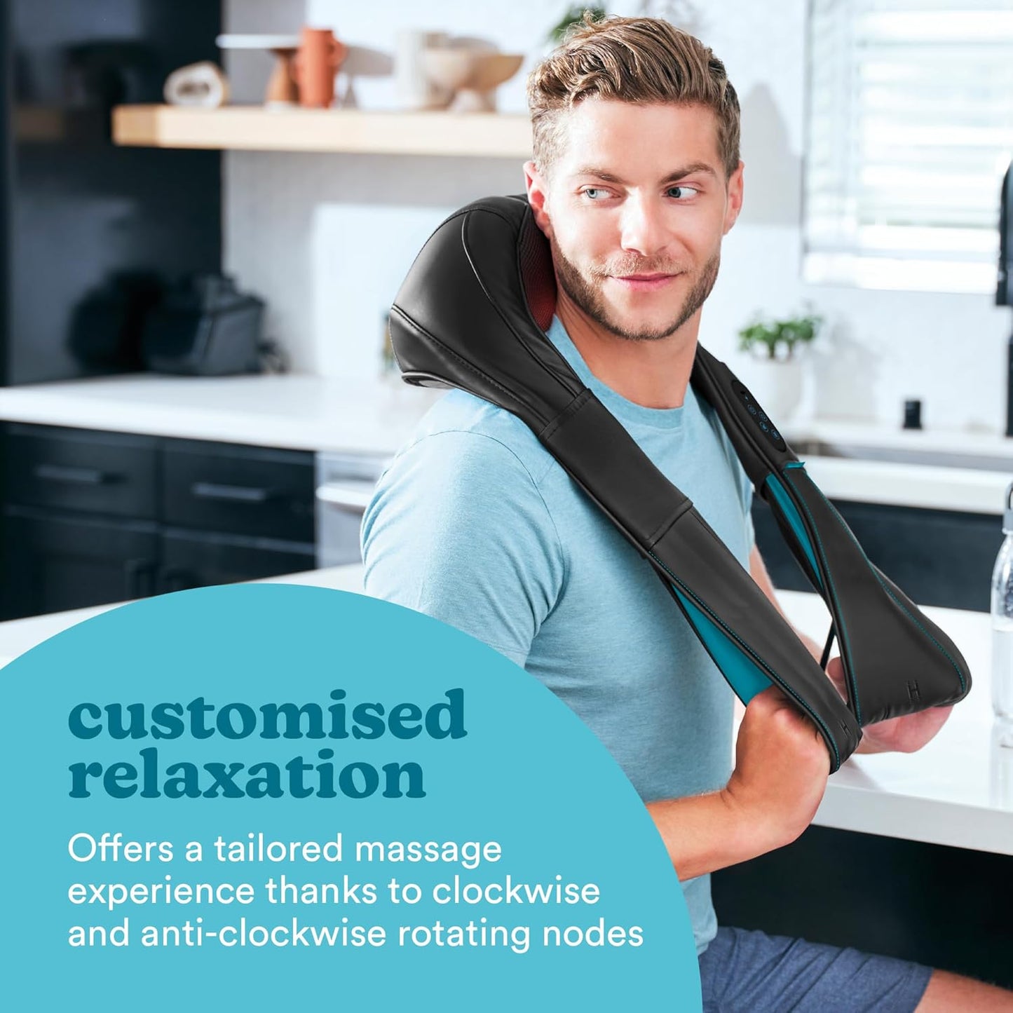 HoMedics NMS-50H Massage Neck-Shoulder Shiatsu Wireless Rechargeable