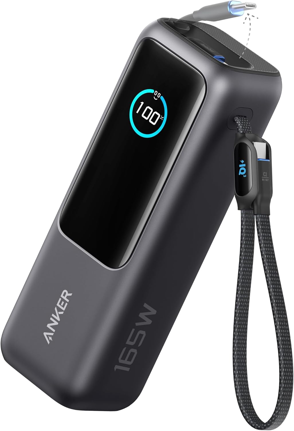 Anker Mobile Powerbank 25000 Prime 165W Built-In and Retractable Cables