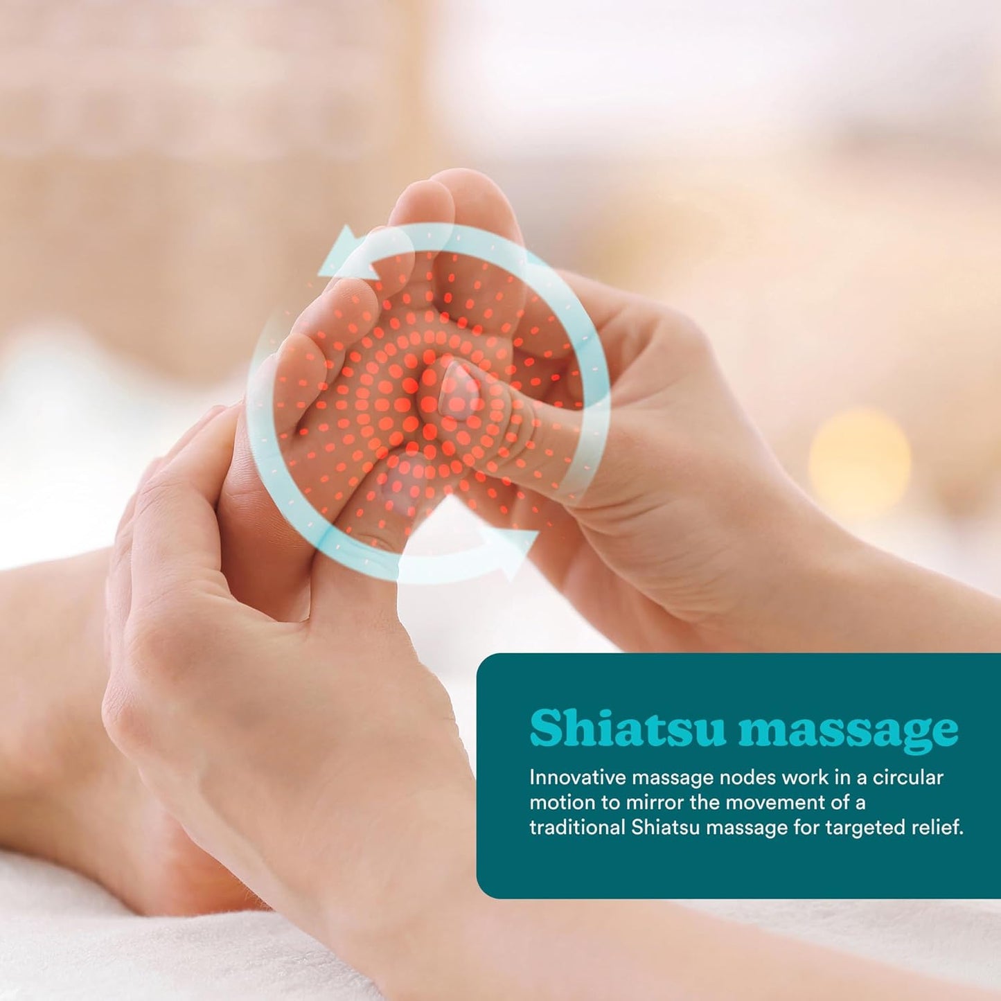 HoMedics Foot Massager Deep Kneading Shiatsu & Air Compression FMS-350HGY