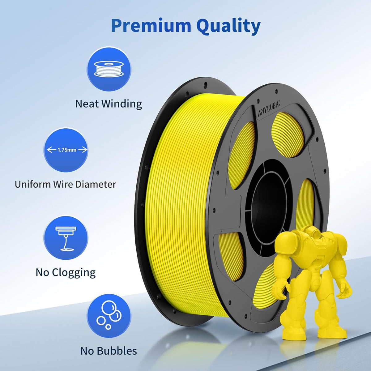 Anycubic PLA Basic Filament Texture Yellow 1Kg