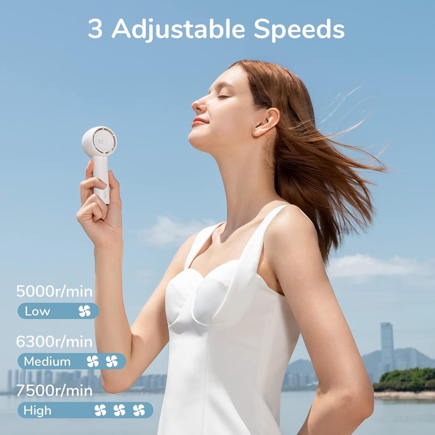Jisulife FA42 Portable Personal Fan White