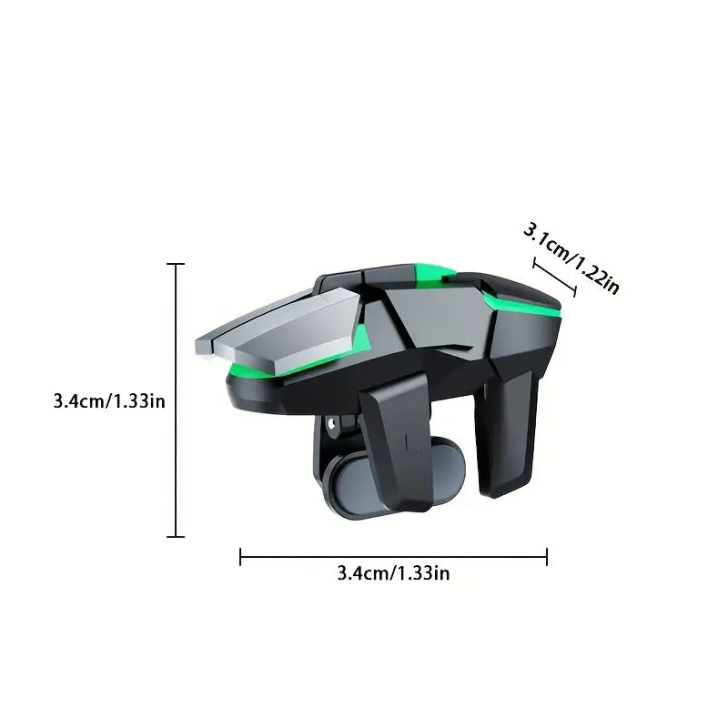 ANIRUN A Pair Of Mobile Game Triggers, Game Controllers, Gamepads, Six-finger Game Buttons, Sensitive Operation, Joystick Aiming And Shooting L1 R1 Alloy Key Buttons For IPhone/ Android