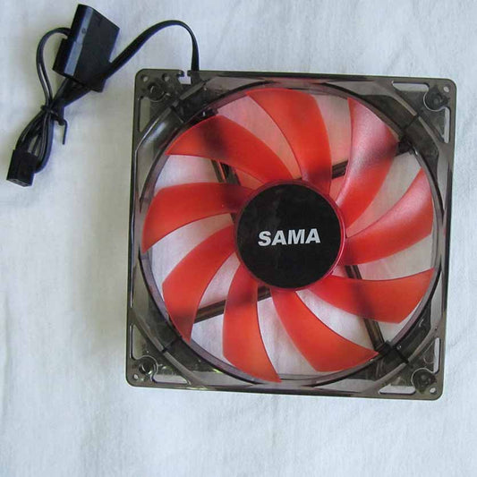 SAMA LED RED FAN 12CM WITH 4 LIGHTS
